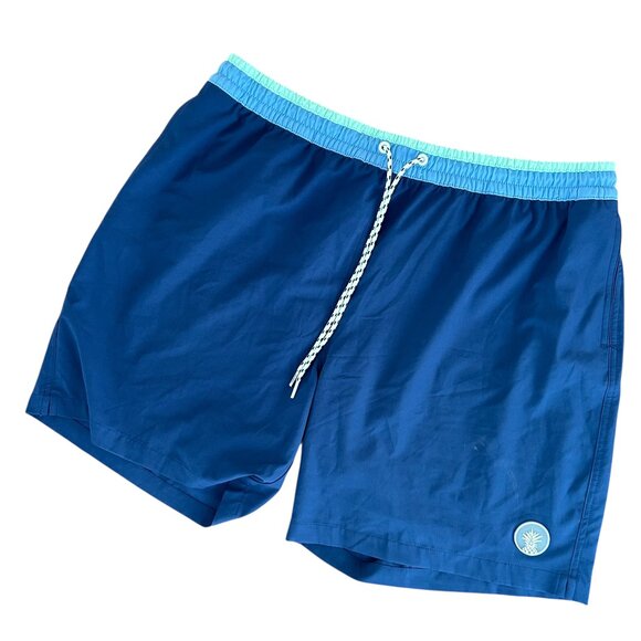 Chubbies The True Blues 7" Inseam Lined Swim Trunks Pineapple Logo Size XXL - Picture 1 of 14